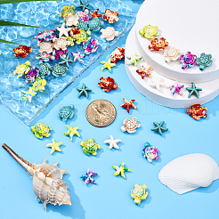 100Pcs 10 Colors Synthetic Turquoise Beads&nbsp;G-YW0002-01A