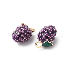 Real 18K Gold Plated Tone Brass Enamel Charms&nbsp;KK-P234-07G