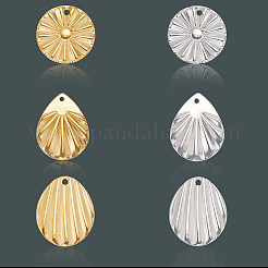 48Pcs 6 Styles 304 Stainless Steel Pendants&nbsp;STAS-BBC0007-62