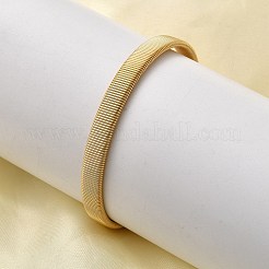 304 Stainless Steel Flat Snake Chains Cuff Bangles for Women&nbsp;BJEW-A067-06G