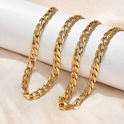 304 Stainless Steel Cuban Link Chain Necklaces&nbsp;NJEW-S442-01G