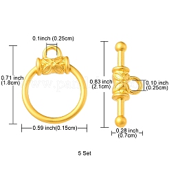 Alloy Toggle Clasps&nbsp;FIND-YW0002-21
