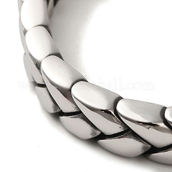 304 Stainless Steel Leaf Link Chain Bracelets for Women Men&nbsp;BJEW-Q341-04AS