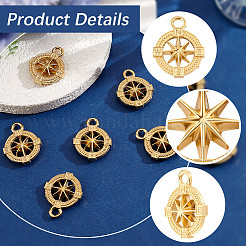 6Pcs 304 Stainless Steel Pendants&nbsp;STAS-BBC0010-75