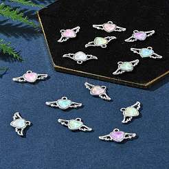 14Pcs 7 Colors Rack Plating Alloy Rhinestones Pendants&nbsp;FIND-FS0003-19