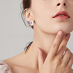 Shell Pearl with Acrylic Butterfly Stud Earrings&nbsp;JE973A