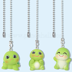 3Pcs Tortoise Resin Charms Ceiling Fan Pull Chain Extenders&nbsp;HJEW-CP00049