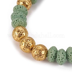 Natural Lava Rock Stretch Bracelets&nbsp;BJEW-F389-B