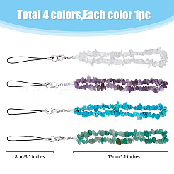 Gemstone Chips Mobile Straps&nbsp;HJEW-PH01884