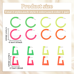 2 Sets 2 Style Acrylic Stud Earrings Set&nbsp;EJEW-AN0004-08