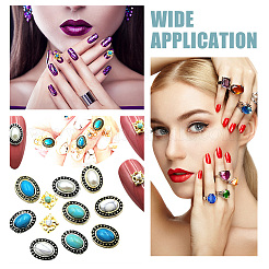 64Pcs 16 Style Zinc Alloy Cabochons&nbsp;MRMJ-AR0001-22