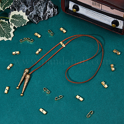 60Pcs Brass Bolo Tie Slide Clasp&nbsp;KK-DC0004-14