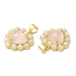 Natural Rose Quartz Pendants&nbsp;G-E599-05G-A08