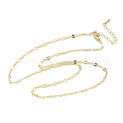 3MM Brass Dapped Chain Necklaces&nbsp;NJEW-P339-02B-G