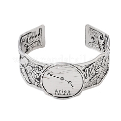 Constellation Alloy Open Cuff Bangles for Women Men&nbsp;LS-BJEW-C064-01AS-04