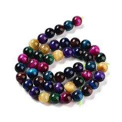 7 Colors Natural Tiger Eye Beads Strands&nbsp;G-A220-A01-02