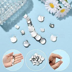 16Pcs 4 Styles Natural White Shell & Black Lip Shell Beads&nbsp;SSHEL-SC0001-34