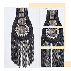 2Pcs Fashionable Alloy Tassel Epaulettes&nbsp;DIY-FH0007-13