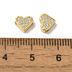 Brass Micro Pave Cubic Zirconia Beads&nbsp;KK-H487-03G