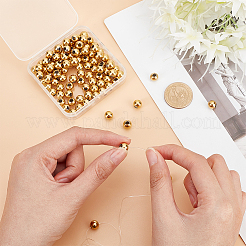 100Pcs Round PVD Vacuum Plating 304 Stainless Steel Beads&nbsp;STAS-DC0010-56A