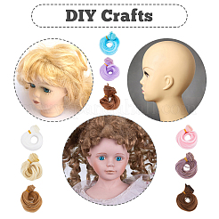 9 Bundles 9 Colors High Temperature Fiber Short Curly Hair Doll Wig Hair&nbsp;DIY-DC0002-06