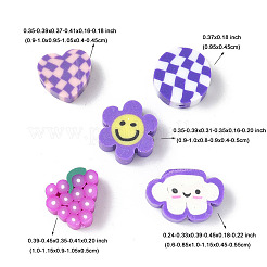 50Pcs 5 Styles Handmade Polymer Clay Beads&nbsp;CLAY-FP0001-18