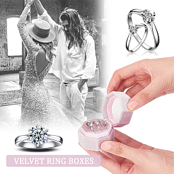 Velvet Ring Boxes&nbsp;VBOX-WH0013-01A