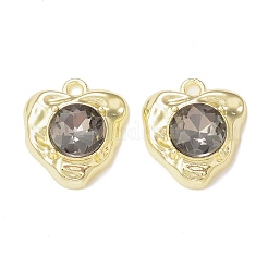 Rack Plating Alloy Glass Pendants&nbsp;PALLOY-P291-03G-05