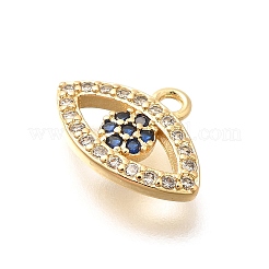 Brass Micro Pave Cubic Zirconia Charms&nbsp;KK-G519-09G-02
