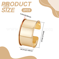2Pcs Alloy Grooved Bangles&nbsp;FIND-UN0015-98A