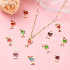 30Pcs 5 Styles Alloy Enamel Pendants&nbsp;ENAM-YW0004-22