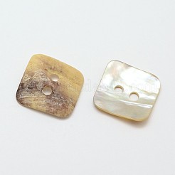 2-Hole Square Mother of Pearl Buttons&nbsp;SHEL-N033-08