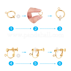 Brass Clip on Earring Findings&nbsp;KK-SC0001-36