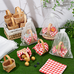 24Pcs Bamboo Weaving Basket Mini Model&nbsp;AJEW-WA0001-76