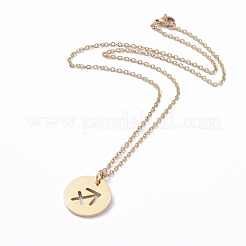 304 Stainless Steel Pendant Necklaces&nbsp;NJEW-E147-02G