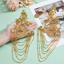 2Pcs 2 Styles Flower Computerized Embroidery Ornament Accessories&nbsp;DIY-ME0001-83