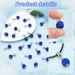 30Pcs Large Hole Alloy European Dangle Charms&nbsp;PALLOY-PH0022-34