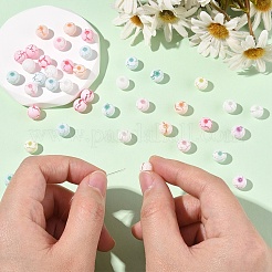 Spray Painted Acrylic Beads&nbsp;OACR-YW0002-49A