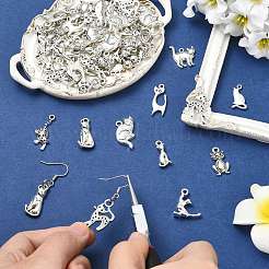 100Pcs 10 Styles Tibetan Style Alloy Pendants&nbsp;FIND-CJ0005-66