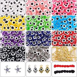 477Pcs Evil Eye Beads Kit for DIY Jewelry Making&nbsp;DIY-NB0006-17