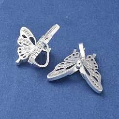 Brass Micro Pave Clear Cubic Zirconia Pendants&nbsp;KK-A236-11S