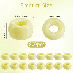 800Pcs Opaque Plastic Beads&nbsp;KY-SP0001-47E