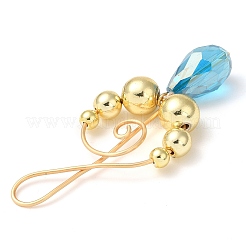 Electroplated Synthetic Non-magnetic Hematite & Teardrop Glass Big Pendants&nbsp;PALLOY-JF02961-04