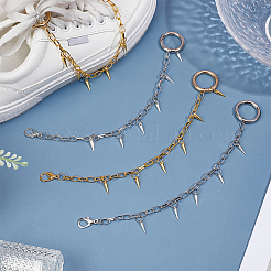 4Pcs 2 Colors Cone Iron Boot Strap Chains&nbsp;HJEW-UN00063