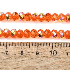 Electroplate Transparent Glass Beads Strands&nbsp;EGLA-A046-01B-24