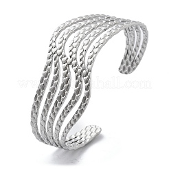 304 Stainless Steel Cuff Bangles&nbsp;BJEW-B108-12P