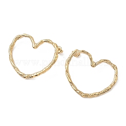 304 Stainless Steel Hollow Heart Stud Earrings&nbsp;EJEW-K268-55G