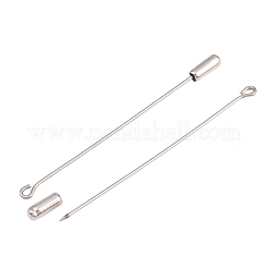 201 Stainless Steel Eyepin Pin Clutch Brooch Findings&nbsp;STAS-D266-01P-02