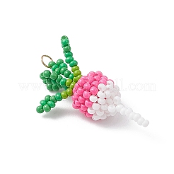 Glass Seed Beaded Radish Pendants&nbsp;PALLOY-MZ00973-01