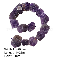 Rough Raw Natural Amethyst Beads Strands&nbsp;G-OC0003-75